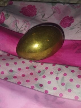 Vintage Solid Brass 2.5" Gold Egg Mid-Century Brass Paperweight